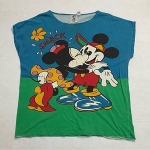VTG 80s/90s Mickey & Minnie Mouse Smack Kiss J. G. Hook Mickey & Co T-Shirt Sz M